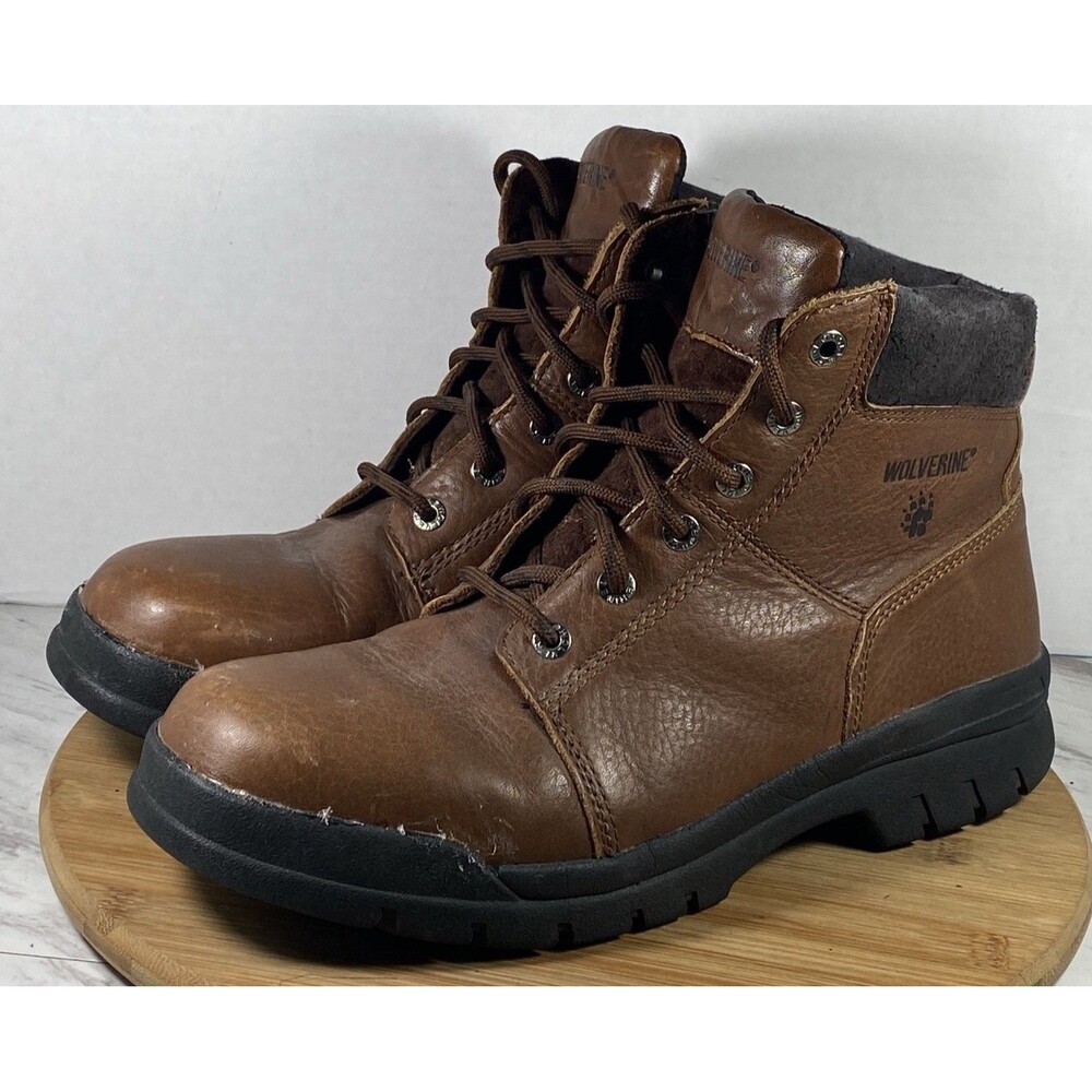Wolverine Mens Slip and Oil Resistant Work Leather Boots Sz 12M